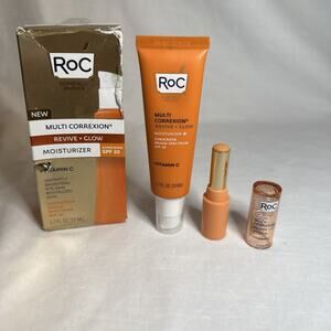 RoC Multi Correxion Revive + Glow Moist SPF 30 Sunscreen 1.7oz+ Eye BalmExp 6/25
